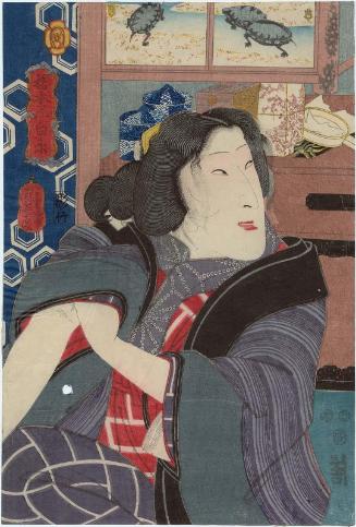 Actor Bandô Shûka I as Shiraito of the Hashimotoya