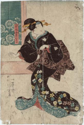 Actor Bandô Shûka I as Shinsuke's Wife (Nyôbô) Omoto