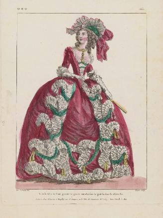 Gallerie des Modes et Costumes Français. 1er cahier de grandes robes d'etiquette de cour de la France faisant suite aux costumes français.  ooo.360 "Grande Robe de Cour..."