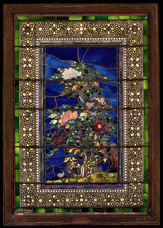"Peonies Blown in the Wind" window