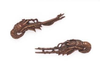 Pair of menuki in the form of two crayfish