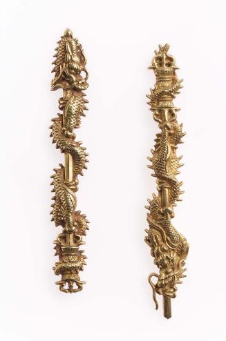 Pair of menuki each in the form of a dragon and ken