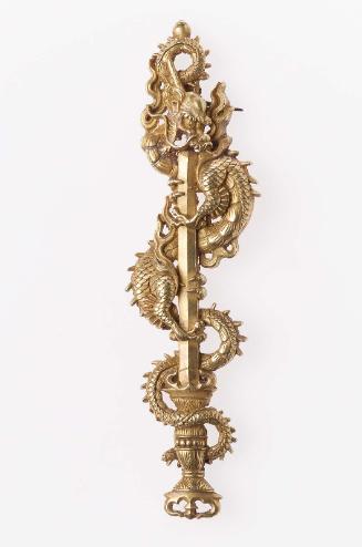 Large menuki in the form of a dragon and ken