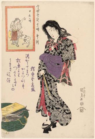 The Hour of the Horse, Ninth Hour of Day (Uma no koku, Hi kokonotsu toki), from the series Twelve Hours of a Modern Clock (Imayo tokei jûniji)