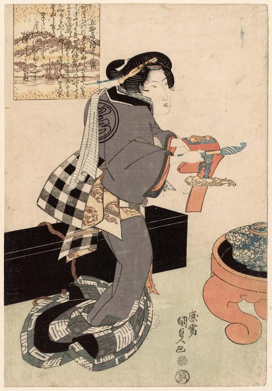 Miidera Temple, from an untitled series of Eight Views of Ômi (Ômi hakkei)