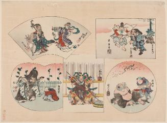 The Seven Gods of Good Fortune (Shichifukujin) Representing the Five Festivals (Gosekku)