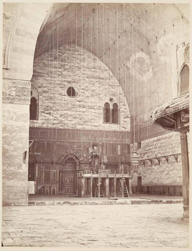 Interior of the mosque of Sultan Hassan, Cairo