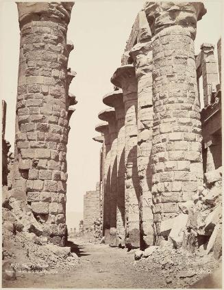 Temple of Karnak, central avenue of the hypostyle hall