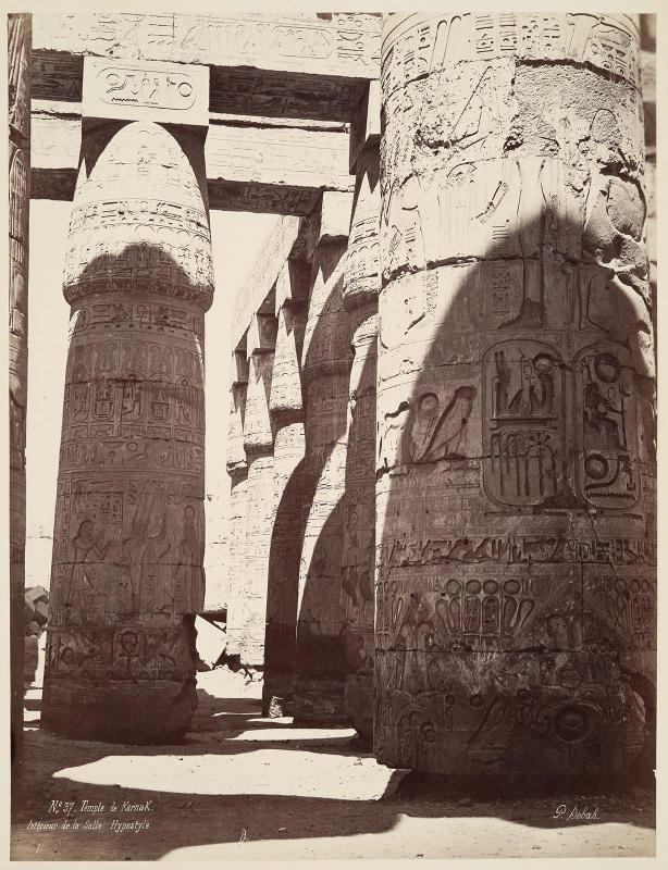 Temple of Karnak, interior of the hypostyle hall