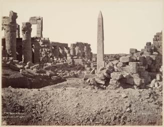 Temple of Karnak, obelisk and ruin of the fourth pylon