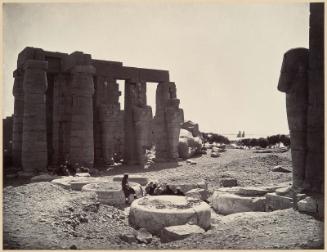 Ramesseum and colossi at Thebes