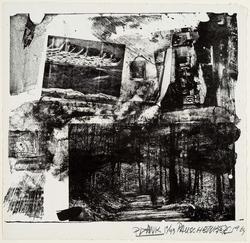 Portfolio: Rauschenberg / XXXIV Drawings for Dante's Inferno (NY: Abrams, 1964):
Original print: "Plank"