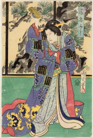 Actor Kawarazaki Gonjûrô I as Tsubone Iwafuji