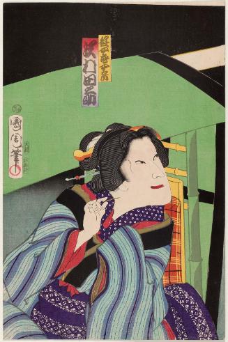 Actor Sawamura Tanosuke III as the Brothel Owner's Wife (Yûjoya nyôbô)