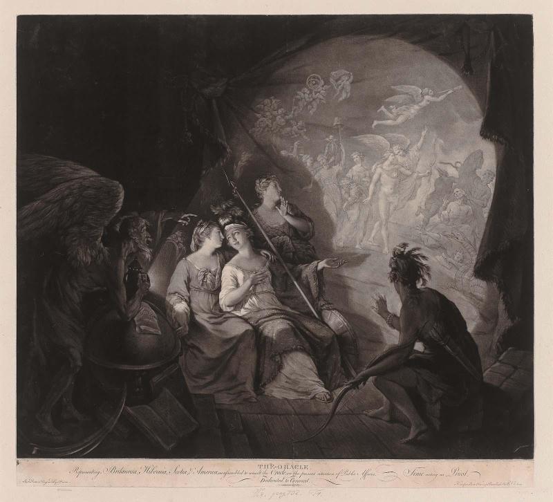 The Oracle (Brittania, Hibernia, Scotia and America assembled to consult the Oracle)