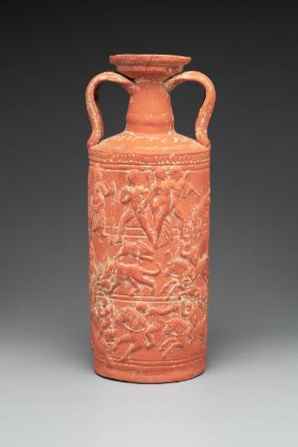 Bottle with gods and hunting scenes