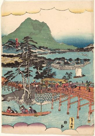 Eight Views of Ômi (Ômi hakkei), from the series Sets of Eight Views in Japan (Nihon hakkei zukushi no uchi)