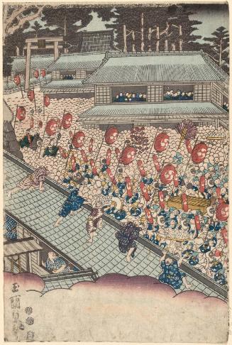 The Tennô Festival Procession Departs from the Shrine (Tennô gosairei miyade no zu)