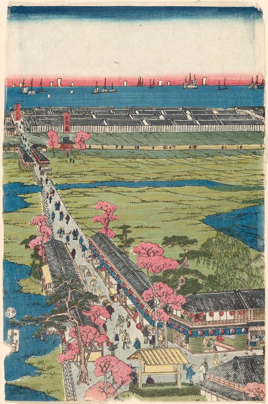 View of the Pleasure Quarter in Yokohama, Kanagawa (Kanagawa Yokohama kakaku no kôkei)