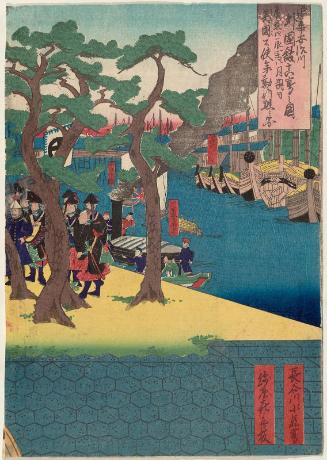 Accurate Depiction of the Foreign Legation on the Aji River in Osaka (Naniwa Ajikawa gaikokukan shinsha no zu)