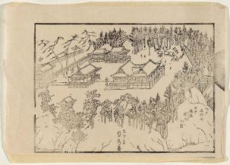 Precincts of the Shrine of Ôji Gongen (Ôji gongen keidai no zu), from the series Famous Places in Edo (Edo meisho no uchi)