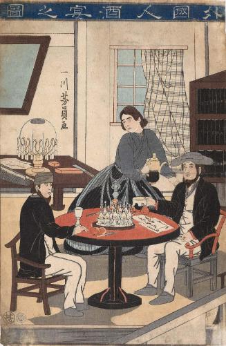 A Foreigner's Wine Party (Gaikokujin shuen no zu), from an untitled series of activities of foreigners