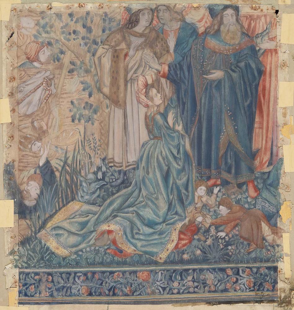 Detail from the Story of Moses Tapestry in MFA (l.r. section showing Israelites)