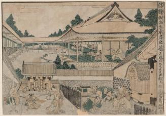 Act III (Sandanme), from the series Perspective Pictures of the Storehouse of Loyal Retainers, a Primer (Uki-e Kanadehon Chûshingura)