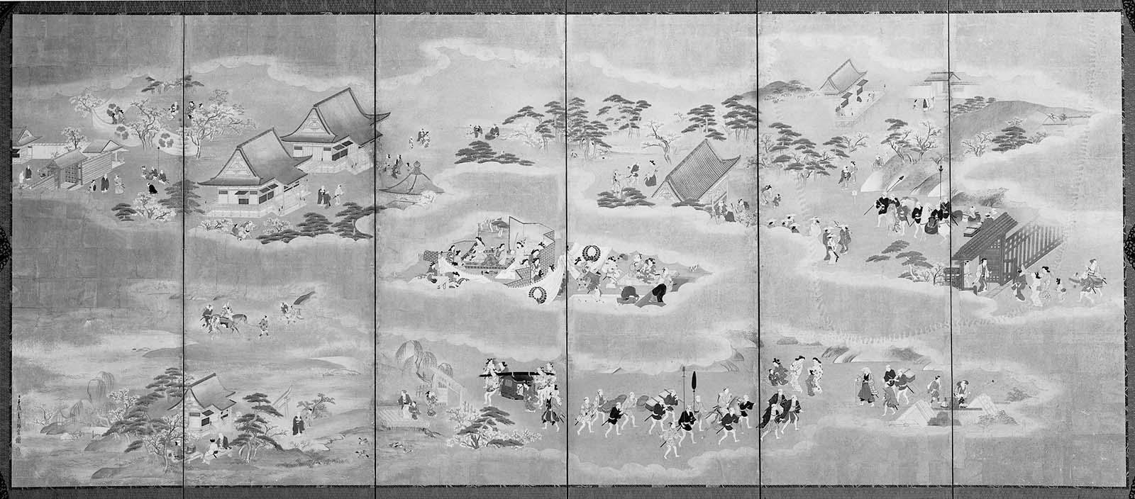 Genre Scenes of Famous Places in Edo:  Ueno