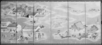 Genre Scenes of Famous Places in Edo:  Asakusa and Yoshiwara