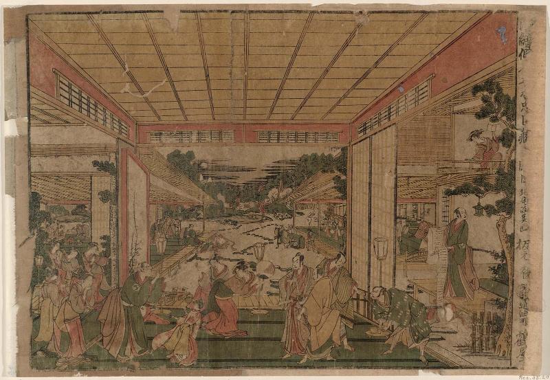Act VII (Shichidanme), from the series Perspective Pictures of the Storehouse of Loyal Retainers, a Primer (Uki-e Kanadehon Chûshingura)