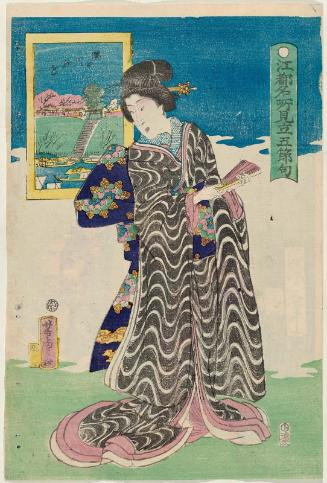 The Third Month: Cherry Blossoms along the Sumida River (Sumidagawa no hana), from the series The Five Festivals Matched with Famous Places in Edo (Edo meisho mitate gosekku)