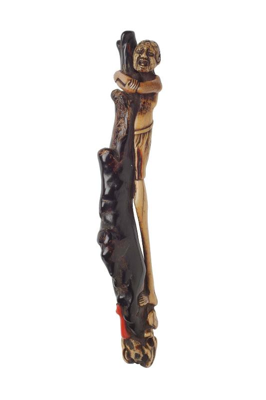 Ashinaga Hugging Tree Trunk