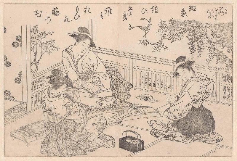 Wakamurasaki, illustration 5 from the book Ehon Biwa no umi, vol. I