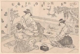 Wakamurasaki, illustration 5 from the book Ehon Biwa no umi, vol. I