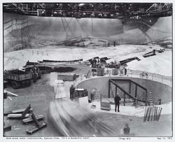 Snow Scene under construction; feature film, "It's a Wonderful Life". - Stage #12   May 13, 1977