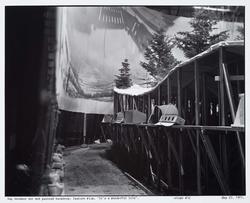 Gap between set and painted backdrop; feature film, "It's a Wonderful Life".   - Stage #12  May 27, 1977.