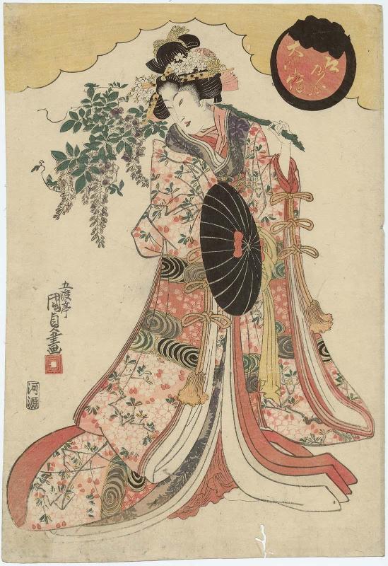 The Wisteria Girl (Fuji musume), from the series Ôtsu-e Paintings in the Modern Style (Imayô Ôtsu-e)