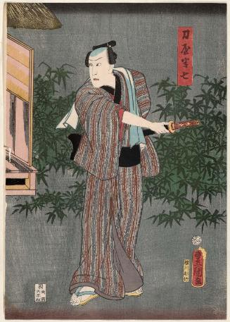 Actor Kawarazaki Gonjûrô I as Katanaya Hanshichi
