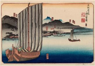 Six Stations: Maisaka, Arai, Shirasuka, Futakawa, Yoshida, and Goyu, from the series Famous Views of the Fifty-three Stations of the Tôkaidô Road (Tôkaidô gojûsan eki rokushuku meisho)