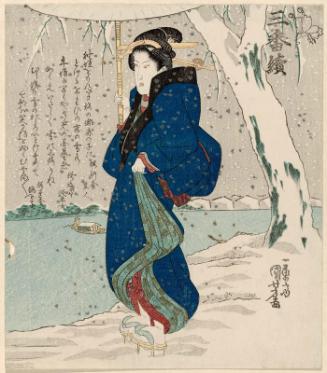 Snow: Actor Onoe Kikugorô III, from a Set of Three (Sanban tsuzuki) representing Snow, Moon, and Flowers