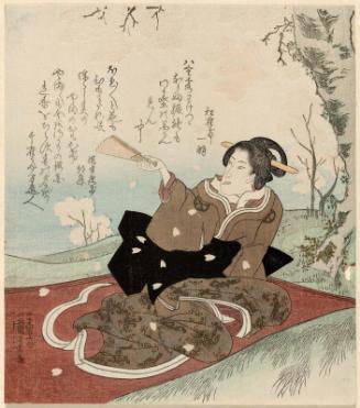 Flowers: Actor Iwai Kumesaburô II, from a Set of Three (Sanban tsuzuki) representing Snow, Moon, and Flowers