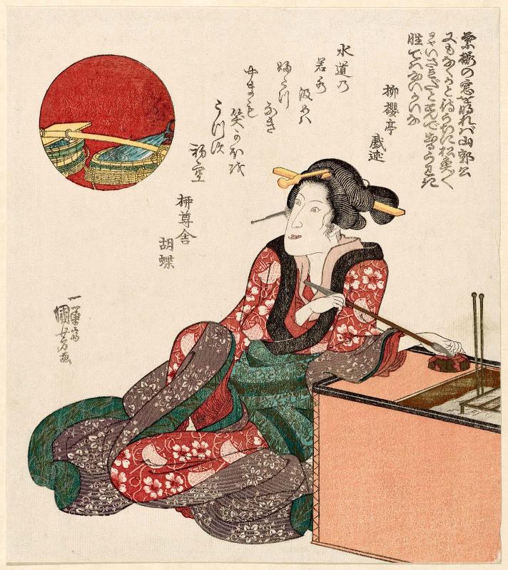 Moon: Actor Iwai Tojaku I, from an untitled series of Snow, Moon, and Flowers (Setsugekka)