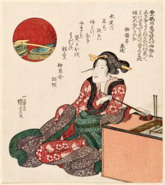 Moon: Actor Iwai Tojaku I, from an untitled series of Snow, Moon, and Flowers (Setsugekka)