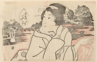 Clearing Weather in a Palace Garden (Oku niwa no seiran), Eight VIews of Women of the Modern World (Imayô hakkei)