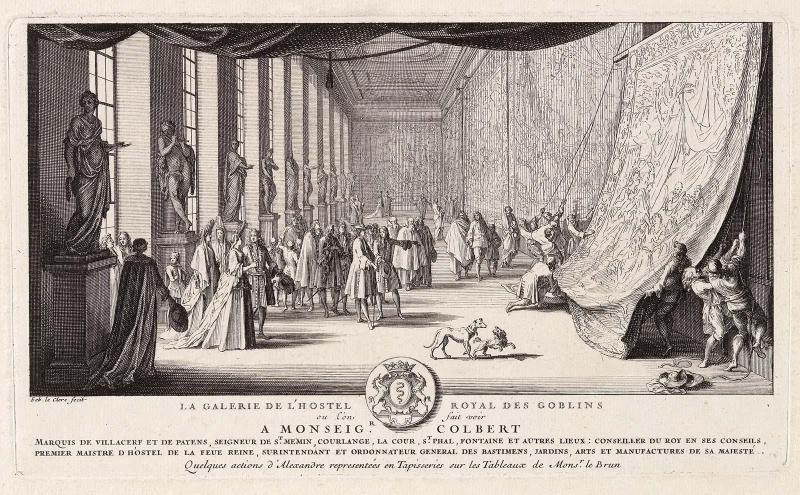 The Gallery of the Hôtel des Gobelins with the Tapestries of LeBrun's "Battles of Alexander"
