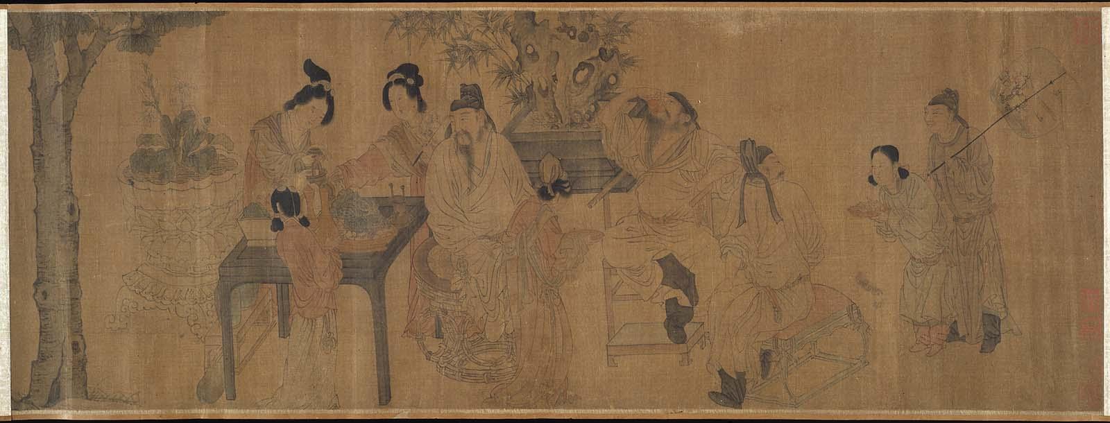 Poet Li Bai drinking with Emperor Minghuang