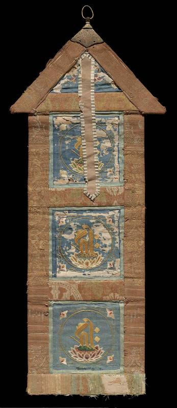 Ritual banner (ban) with decoration of Sanskrit characters