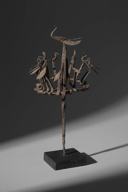 Staff with birds