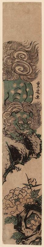 Lion and Peonies